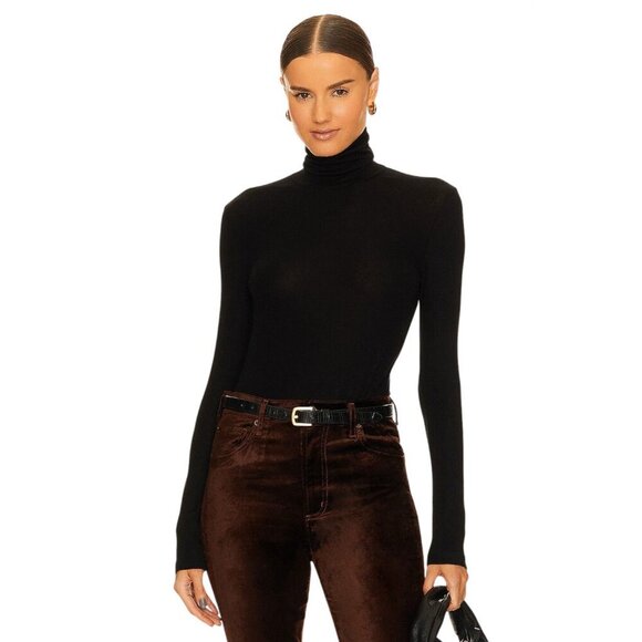 AGOLDE Pascale Turtleneck in Black Small Womens Long Sleeve Top - Picture 1 of 14